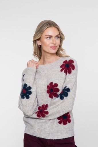 Geisha 64506-10 Pullover Sand Burgundy Navy