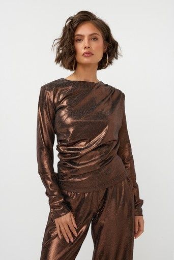 Studio Amaya Party Top Brown
