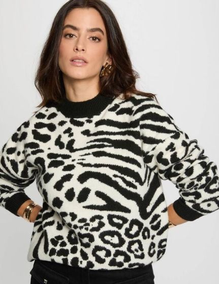 Morgan MFelixa Trui Ivoire Noir