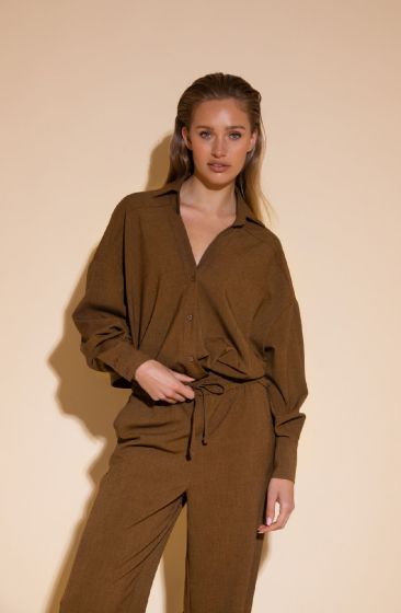 Amaya Amsterdam Hailey Blouse Brown