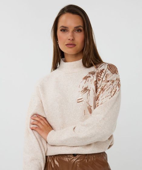 EsQualo 27519 Sweater Light Sand