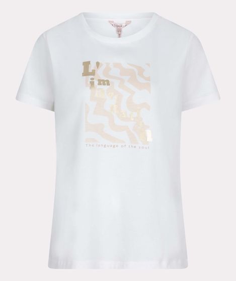 EsQualo 05015 T-Shirt Off White Sand