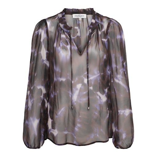 &Co Andrea Blouse Purple Tie Dye