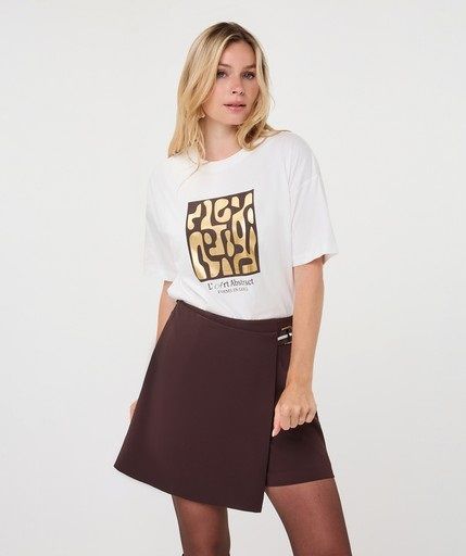 EsQualo 05538 T-shirt Off White Cacao