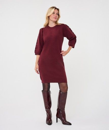 EsQualo 07523 Dress Merlot
