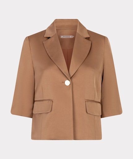 EsQualo 10002 Cropped Blazer Cappuccino