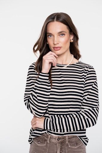 Geisha 52563-20 Top Black Off White