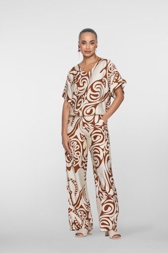 Geisha 61401-26 Pantalon Ecru Tabacco